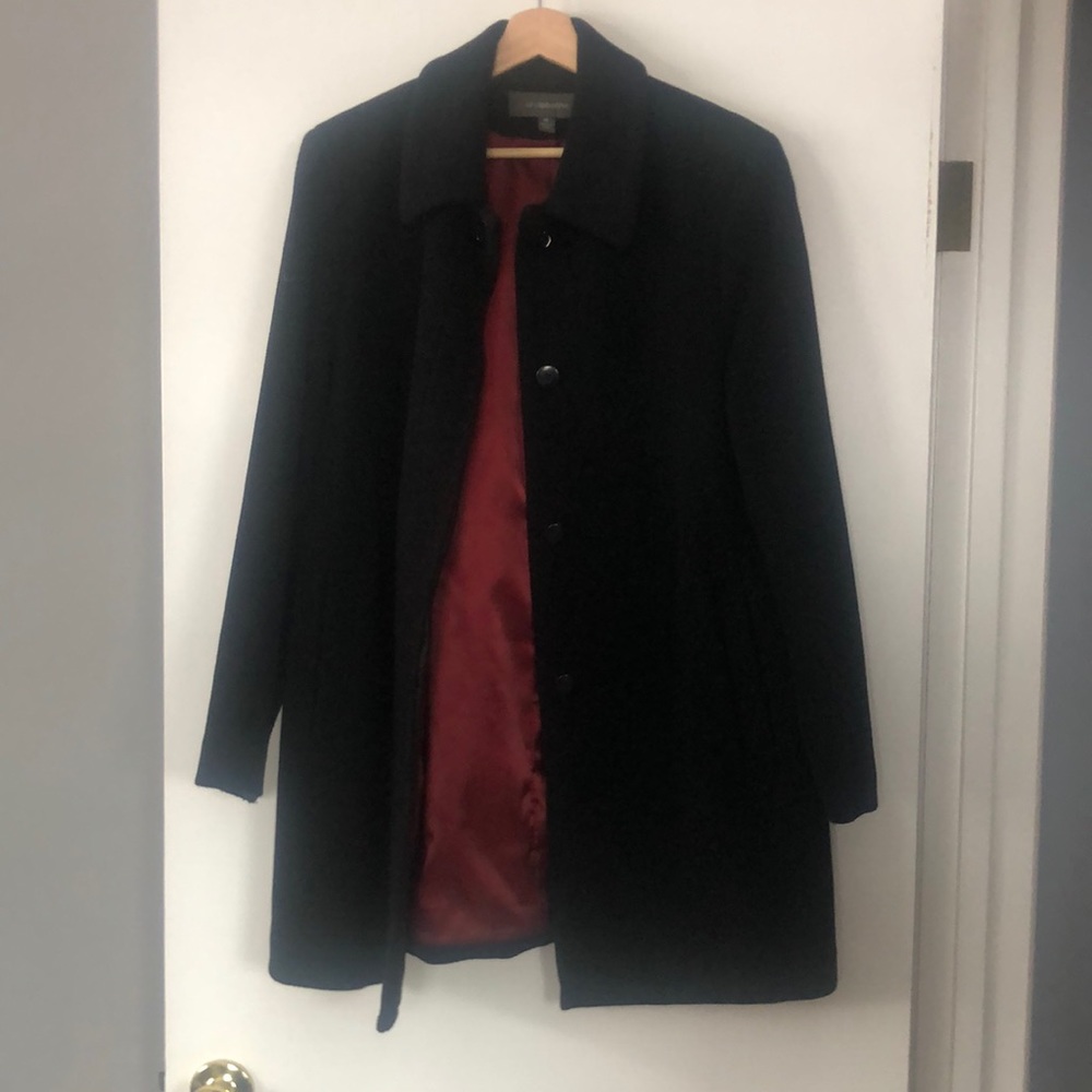 Sz 10 Black Liz Claiborne winter coat wool (70%), polyester (20%) and silk (10%)
